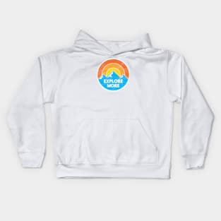 Explore More Mountain Graphic (Worn) Kids Hoodie